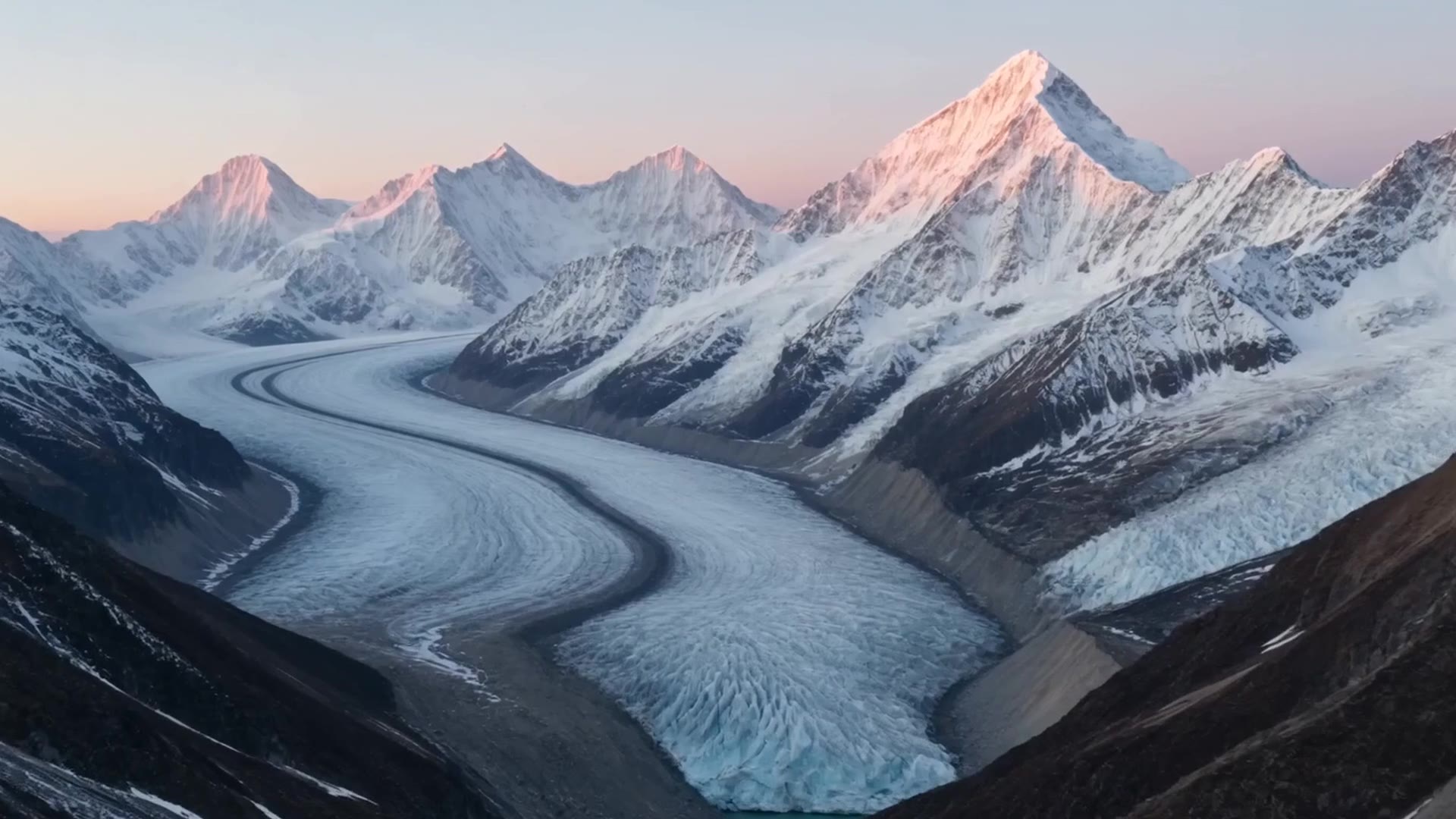 Glacial Himalayan headwater — where the descent begins